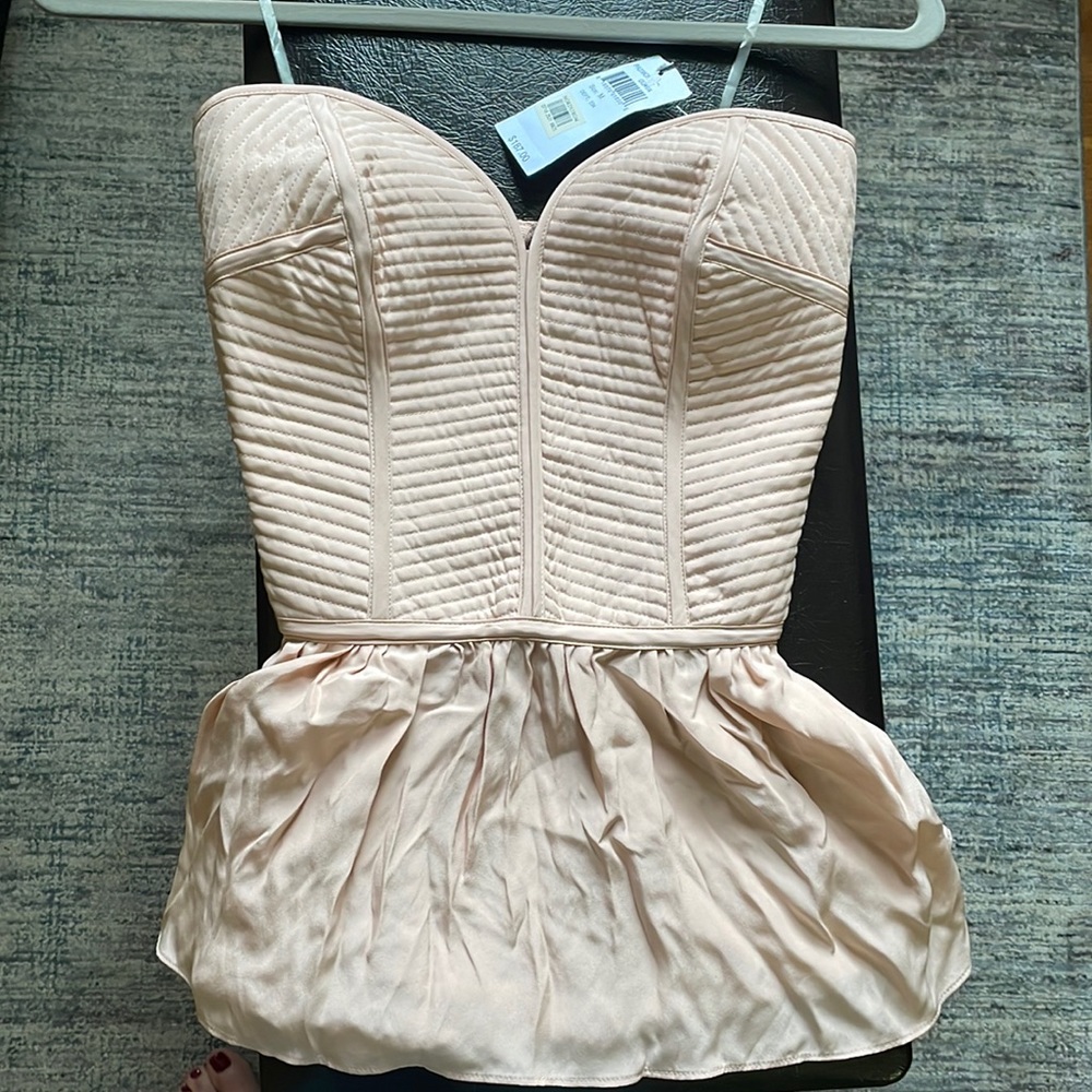 NWOT Parker Penelope strapless bustier top in guava pink. I removed the tag.